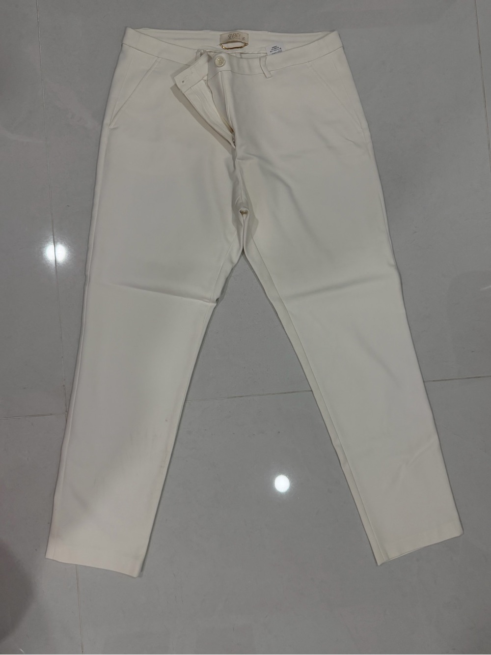 Seventy Cream Chinos - Slim Tailored Pants